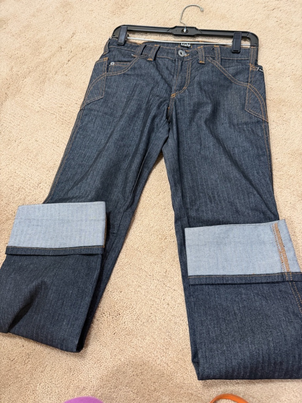 Dolce & Gabbana Dark Blue Denim Jeans with Tan Patch - Picture 7 of 7